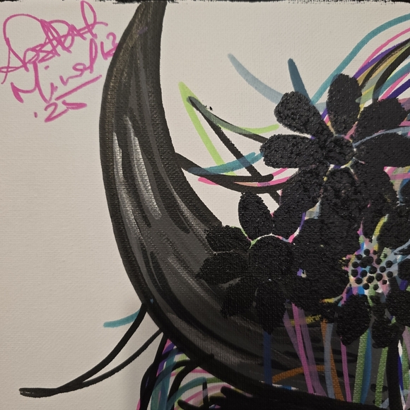 HANDCRAFTED Abstract Highland Cow Painting HANDPAINTED Artwork HANDMADE Wall Art - Picture 4 of 17